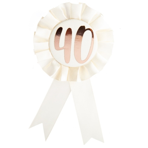40th Birthday Rose Gold White - Main Image