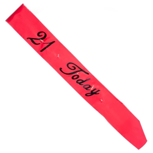 Hot Pink 21 Today Flashing Sash - Main Image