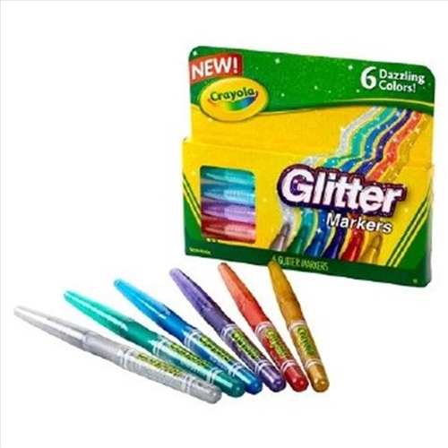 Crayola 6 Glitter Markers - Main Image
