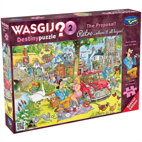 Wasgij 500 Piece XL Puzzle - Destiny Retro The Proposal - Main Image