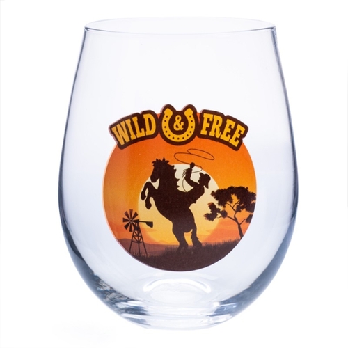 Wild And Free Stemless Wine Glass - Main Image