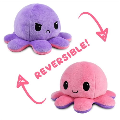 Reversible Plushie - Octopus Light Pink/Light Purple - Main Image