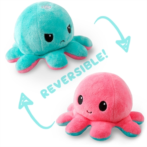 Reversible Plushie - Octopus Light Pink/Light Blue - Main Image