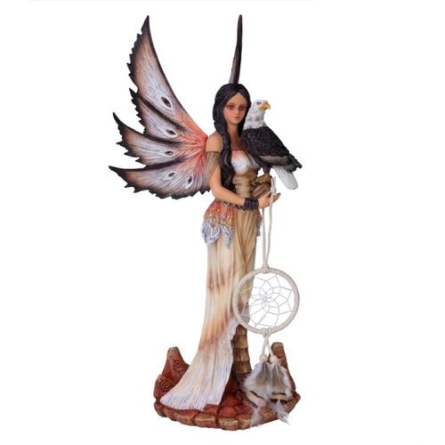 Eagle Fairy Figurine with Dreamcatcher - Main Image