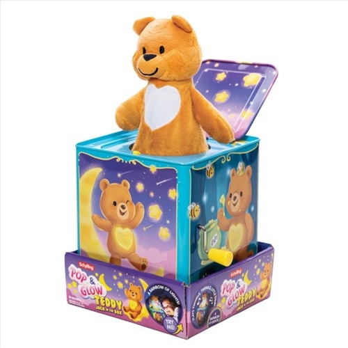 Schylling – Pop and Glow Teddy Jack in the Box - Main Image