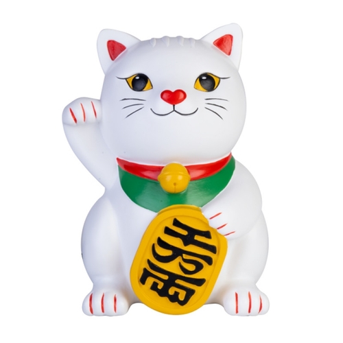 White Lucky Cat Table Lamp - Main Image
