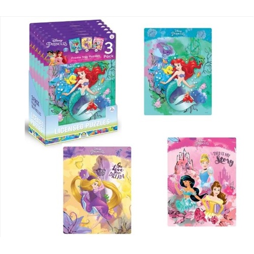 Frame Tray Puzzles - Disney Princess 3pk - Main Image