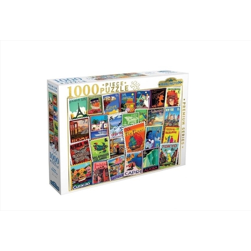Harlington Travel Stamp Fun Puzzle 1000pc - Main Image