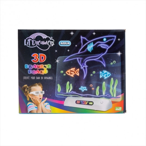 Lil Dreamers Aqua World's Sea Animals 3D Illuminate Drawing Board - Main Image