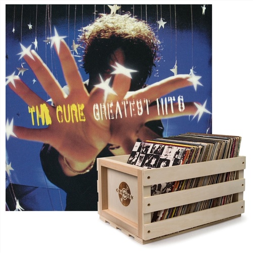 Crosley Record Storage Crate & The Cure Greatest Hits - Double Vinyl Album Bundle - Main Image