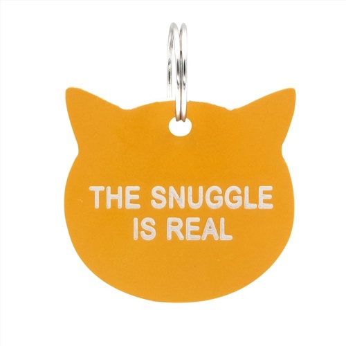 Cat Tag - The Snuggle Is Real (Orange) - Main Image