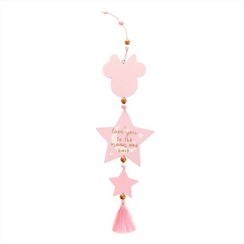 Hanging Plaque - Minnie Mouse Love You To The Moon - Main Image