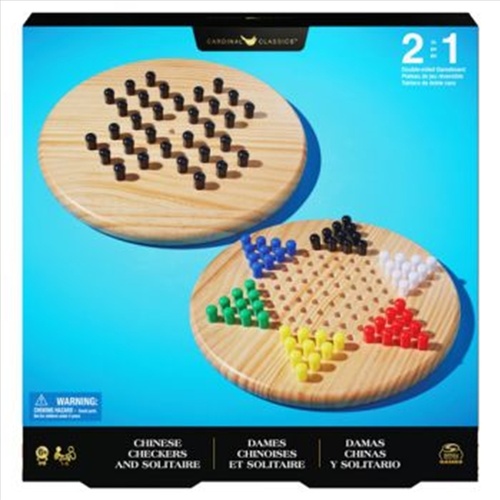 Classic Games Wooden Solitare/Chinese Checkers - Main Image