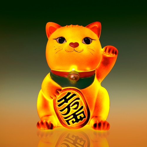 Table Lamp Lucky Kitty Gold - Main Image