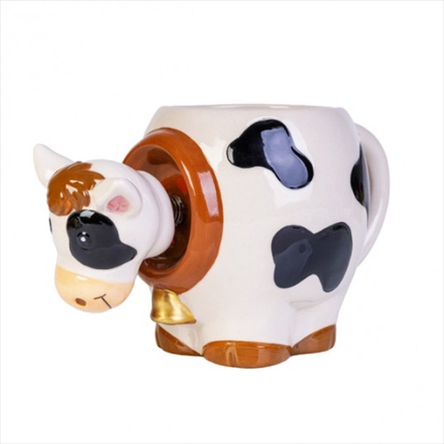 3D Bobble Head Mug Cow - Main Image