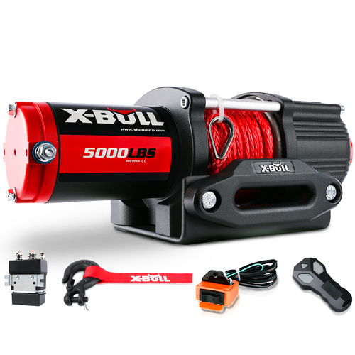 X-BULL Electric Winch 5000LBS 12V 15.2M Synthetic Rope Wireless ATV UTV 4WD Boat - Main Image