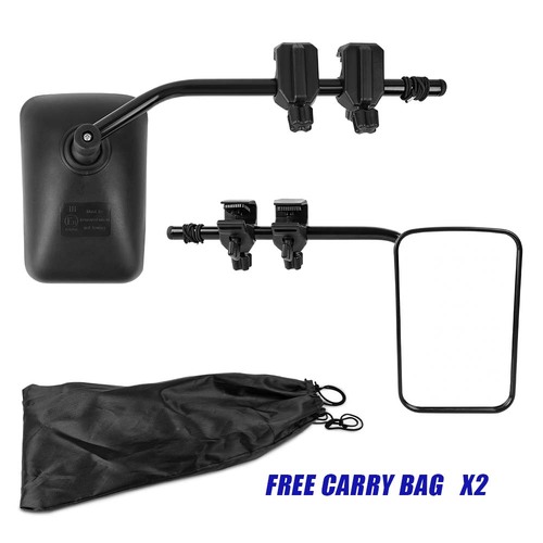 X-BULL Towing Mirrors Universal Multi Fit Clamp On 4X4 Caravan Trailer A Pair - Main Image