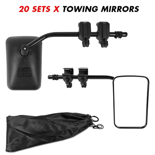 Towing Mirrors Clip on Multi Fit Clamp On Towing Caravan 4X4 Trailer 4WD 20 Pairs - Main Image