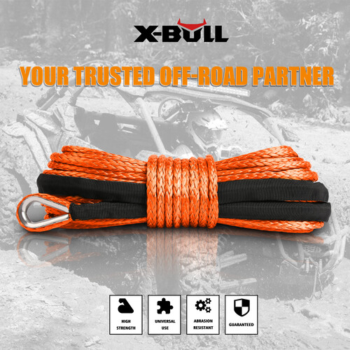 X-BULL Winch Rope Dyneema Synthetic Rope 5.5mm x 13m Tow Recovery Offroad 4wd - Main Image