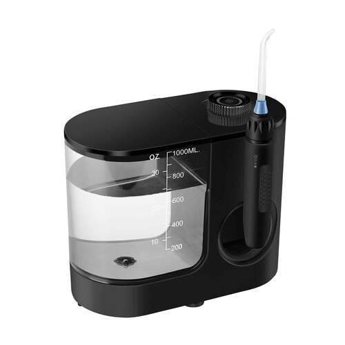 Water Jet Dental Flosser 1000ml Black - Electric Oral Pressure Irrigator - Main Image