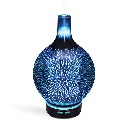 Essential Oil Aroma Diffuser - Mirror 3D Fireworks Aromatherpay Mist Humidifier - Main Image