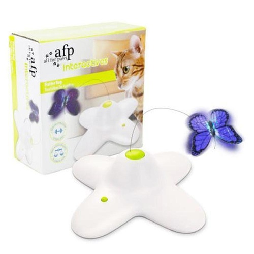 Flutter Bug Butterfly Cat Toy - Interactive Teaser Pet Kitty Play - All for Paws - Main Image