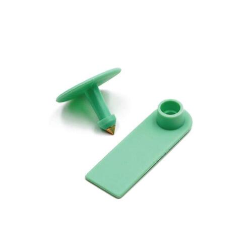 100x Cattle Ear Tags 5x2cm Set - Mini Green Blank Pig Goat Livestock Label - Main Image