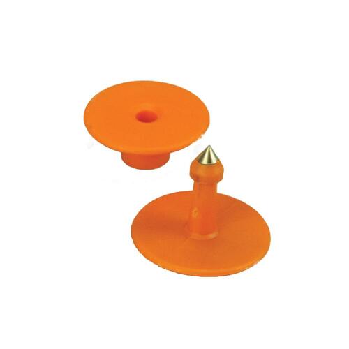 100x Cattle Ear Tags Set - Round Orange Blank Pig Sheep Goat Cow Livestock Label - Main Image