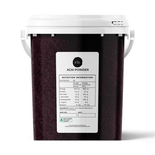700g Acai Powder Bucket 100% Organic - Pure Superfood Amazon Berries - Main Image
