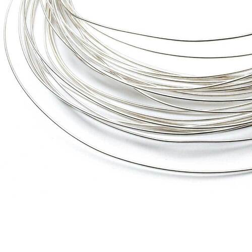 1m Sterling Silver 0.6mm - Soft Round Wire Rod 22 Gauge Jewellery Bead - Main Image
