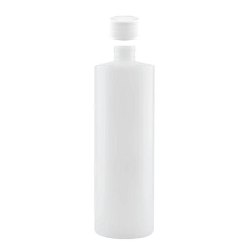 1x 250ml Clear HDPE Round Bottle + 28/410 Caps - Empty Plastic Food Storage - Main Image