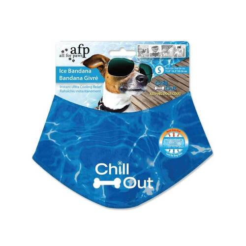 S - Dog Cooling Bandana Ice Neck Collar AFP Chill Out Pet Cool Scarf Cold Small - Main Image