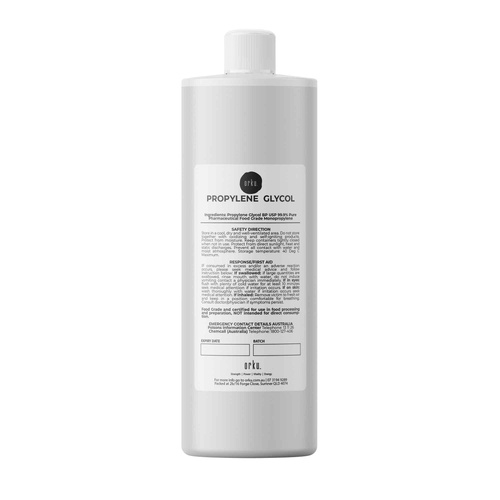 1L Propylene Glycol BP USP 99.9% Pure Pharmaceutical Food Grade Monopropylene - Main Image