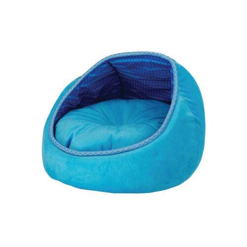 Cat Bed - Fleece Blue Monaco Lounge Couch Cave Plush Cushion Pet All For Paws - Main Image