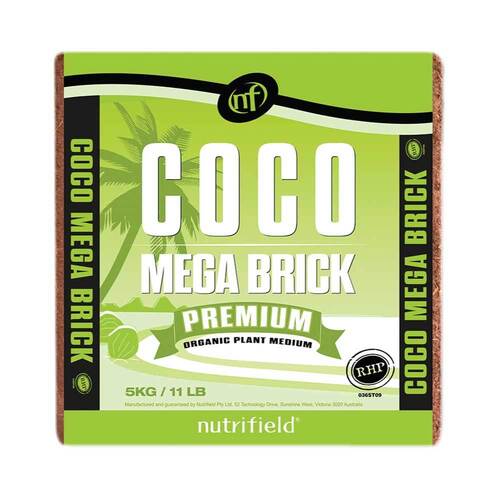 5Kg Coco Mega Brick Premium Coir Peat Organic Plant Growth Medium 55L Nutrifield - Main Image