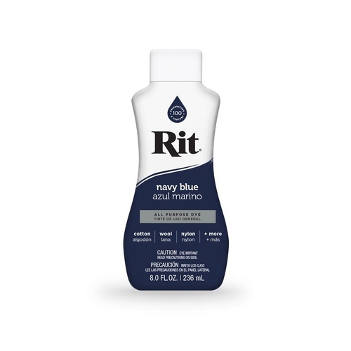 236ml Navy Blue Fabric Dye Rit Clothes All Purpose Liquid Cloth Tie Colours - Main Image