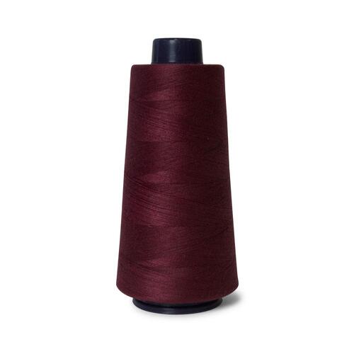 1x Wine Red Sewing Overlocker Thread - 2000m Hemline Polyester Overlocking Spool - Main Image