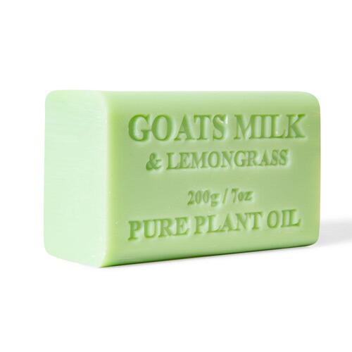 2x 200g Goats Milk Soap Bars Lemongrass Scent Pure Natural Australian Skin Care - Main Image