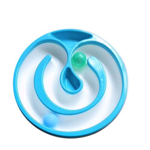 Interactive Cat Track Circle with LED  Sound Light Rolling Ball - Chase Play Toy - Main Image