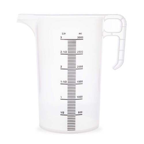 3L Measuring Jug Heavy Duty Clear Plastic Propylene Food Grade BPA 5 Pro-Jug - Main Image