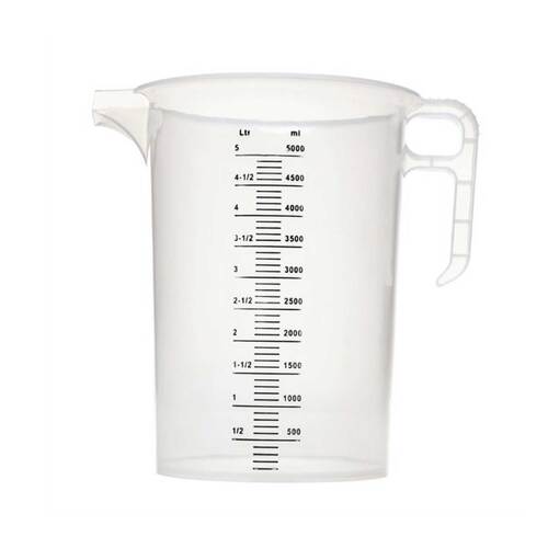 5L Measuring Jug Heavy Duty Clear Plastic Propylene Food Grade BPA 5 Pro-Jug - Main Image