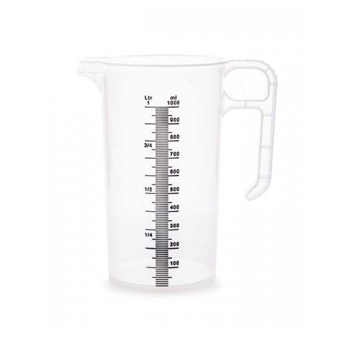 1L Measuring Jug Heavy Duty Clear Plastic Propylene Food Grade BPA 5 Pro-Jug - Main Image