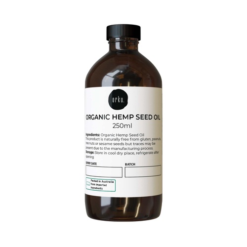 250ml Organic Hemp Seed Oil - Cold Pressed Food Grade Healthy Oils Foods - Main Image