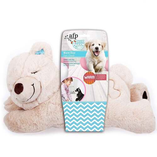 Puppy Warm Toy Bear Dog Heat Pack Comfort Plush Soft Toys Feeling Sleep Aid AFP - Main Image