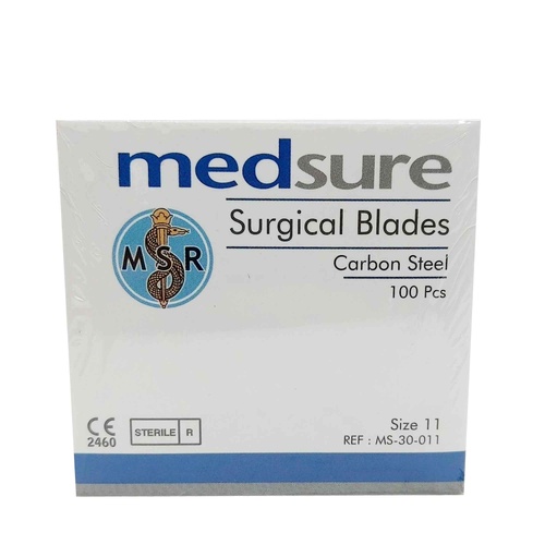 100 Surgical Scalpel Blades Size 11 Sterile Carbon Steel Disposable Sealed - Main Image