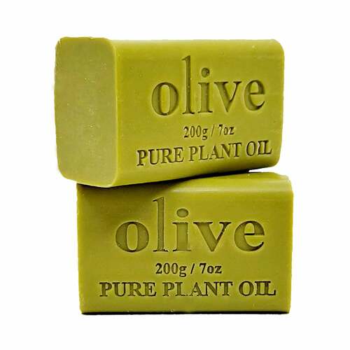 2x 200g Plant Oil Soap Olive Scent Pure Natural Vegetable Base Bar Australian - Main Image