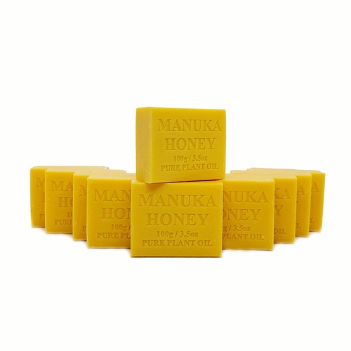 10x 100g Plant Oil Soap Manuka Honey Scent Pure Vegetable Base Bar Australian - Main Image
