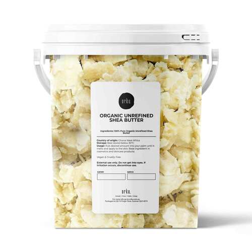 800g Organic Unrefined Shea Butter Tub - Raw Pure African Karite Chunks For Skin - Main Image