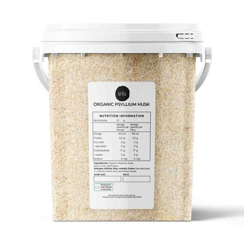 400g Organic Psyllium Husk Powder Tub Isabgol Ispaghula Natural Fibre Supplement - Main Image