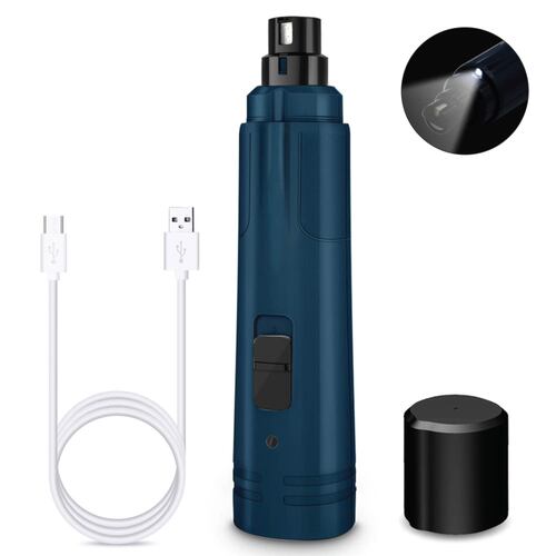 LED Light Pet Nail Grinder Dog Cat Electric Trimmer 2 Speed Rechargeable Filer - Main Image